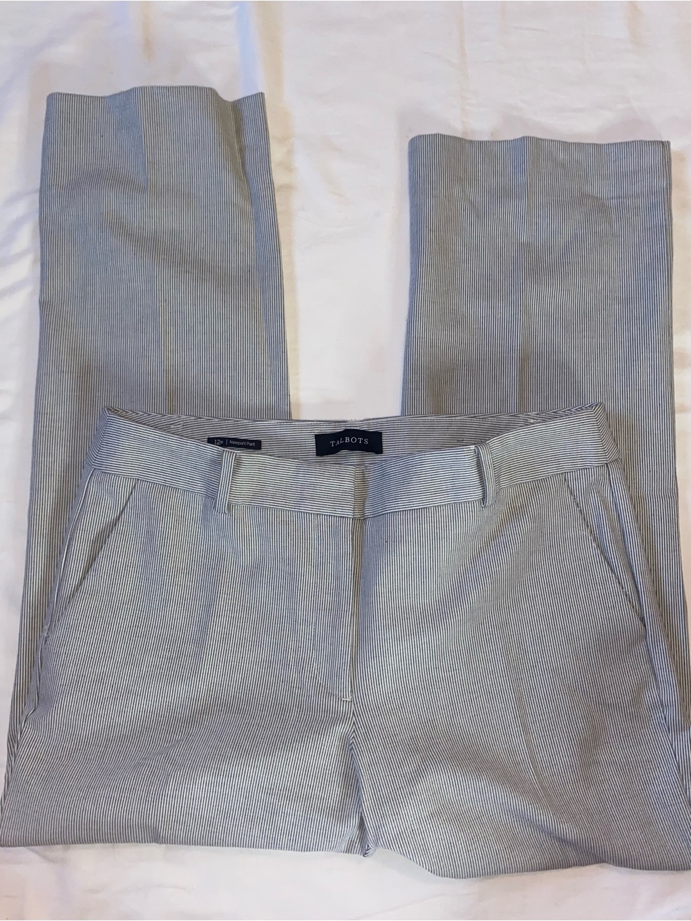 Talbots Men’s Light Gray Pinstripe Dress Pants